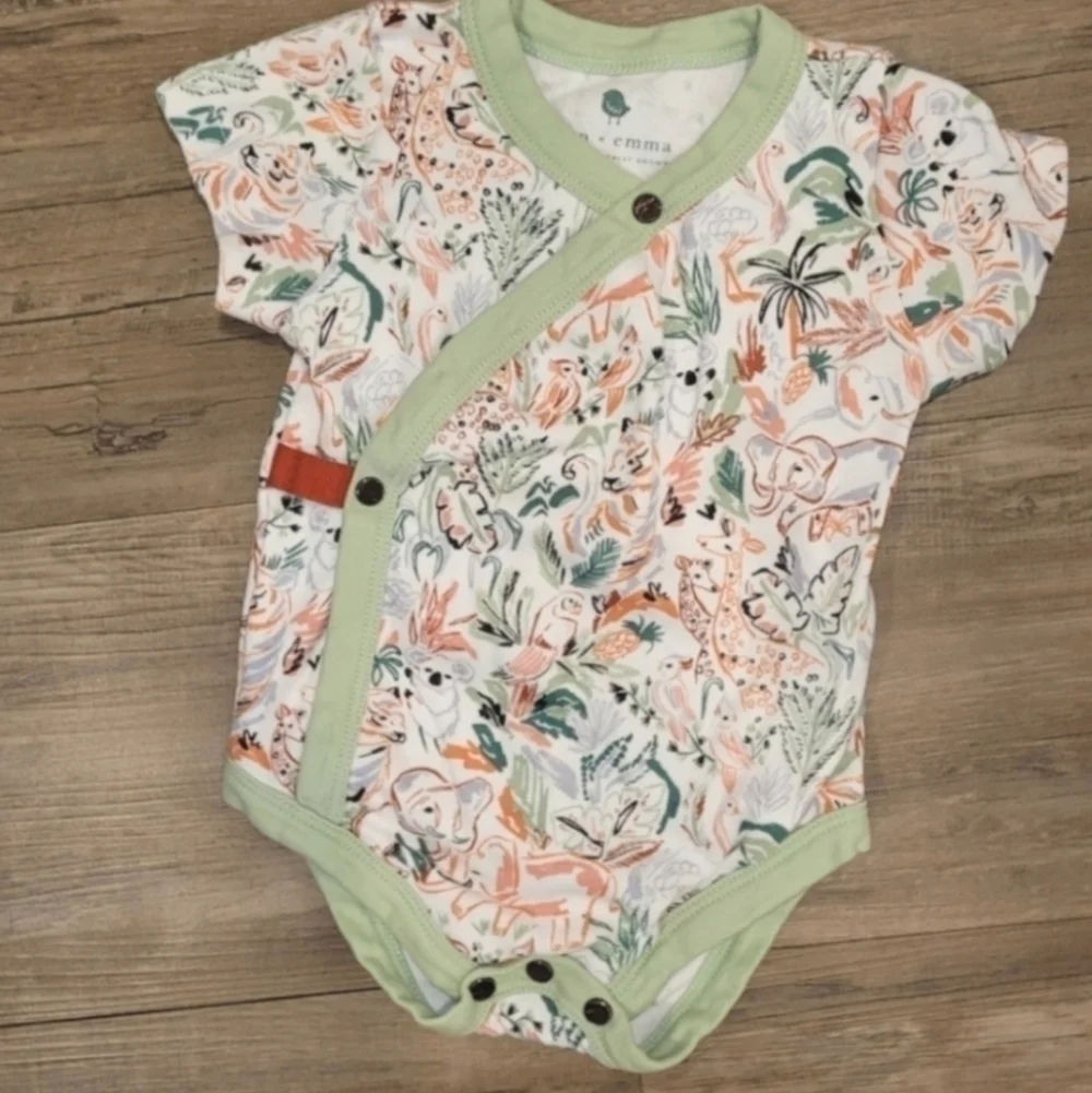 Finn + Emma Jungle Print Baby Bodysuit  9-12 months